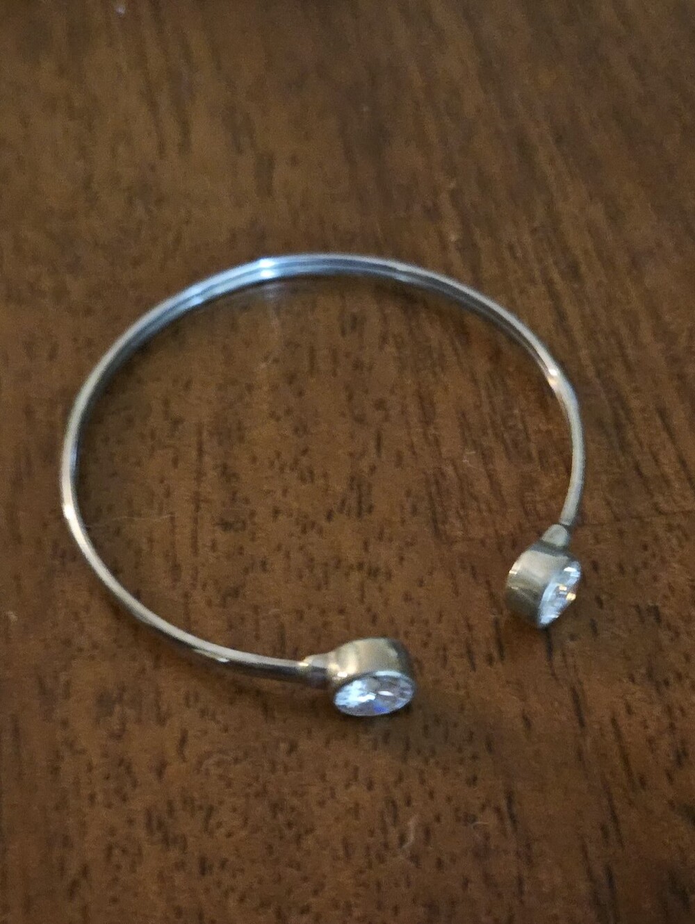 Silpada Silver Open Cuff Bracelet with Clear Stones - Picture 4 of 4